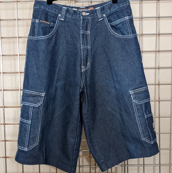 Vintage and rare Musso Denim Industry cargo Streetwear shorts. Made in Russia. - Picture 3 of 16